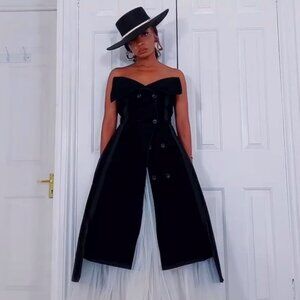 "MAKING THE CUT" Women's Deconstructed Strapless Coat Dress (BRAND NEW!)